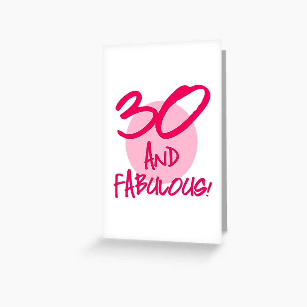 Fabulous 30th Birthday Greeting Card