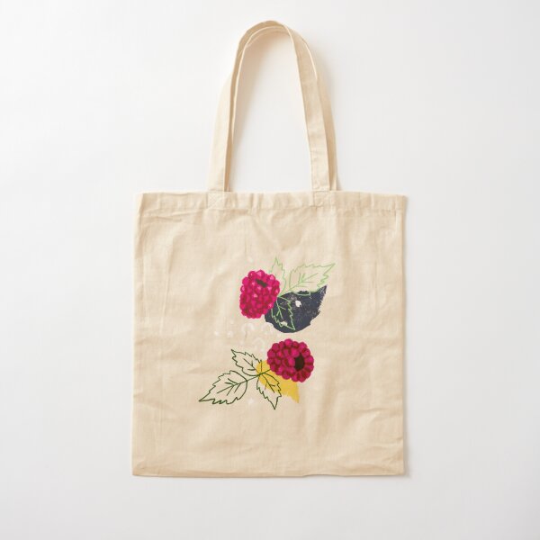 Raspberry Pattern Cotton Tote Bag