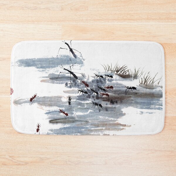 Item preview, Chinese ink painting - ants chasing grasshoppers ink painting designed and sold by Kallandra.