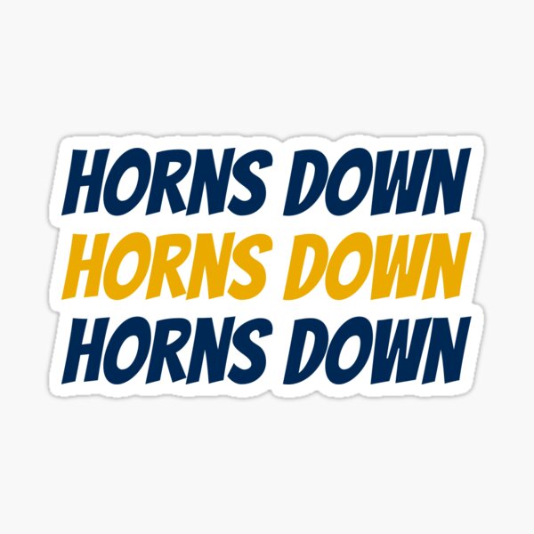 "Horns Down" Sticker by emilycrabtree Redbubble