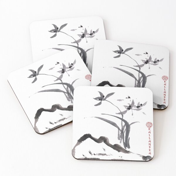 Item preview,  Flowers as simple ink painting. designed and sold by Kallandra.