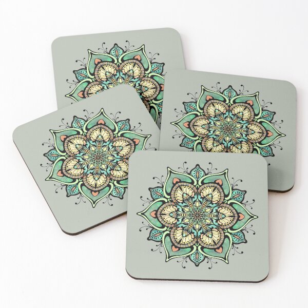 Item preview, Summer time green mandala  designed and sold by MandalaFlowerArt.