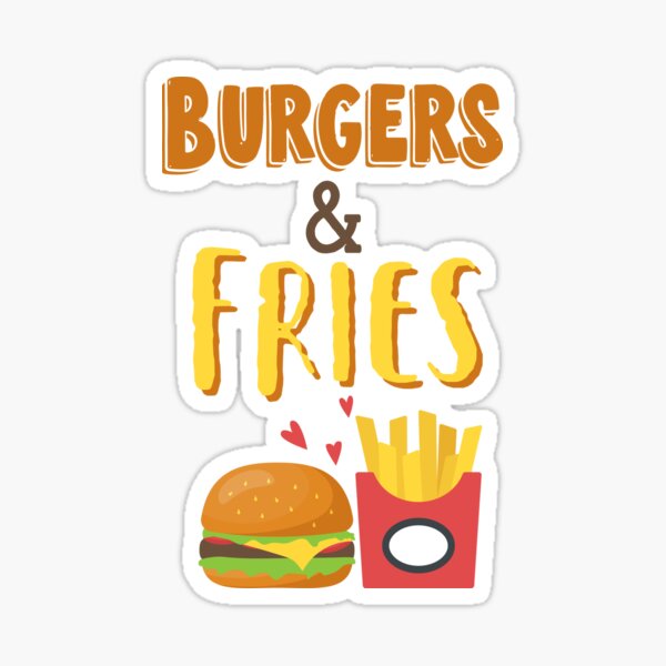 Burger And Fries Stickers Redbubble