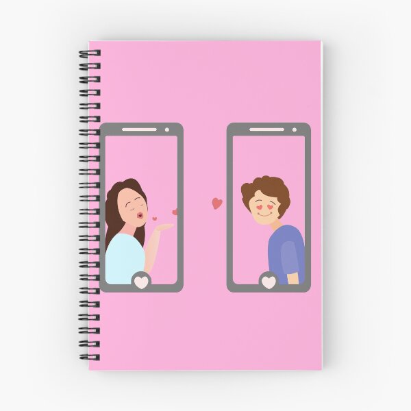 Item preview, Girl sending love to boy with pout face via phone designed and sold by Roy Store.