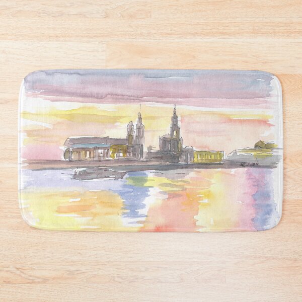 Item preview, Dresden Historic Waterfront with Landmarks designed and sold by artshop77.