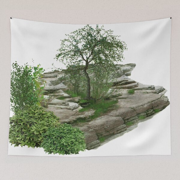 Item preview,  Rock trees allegory from ancient China. Ink painting. designed and sold by Kallandra.