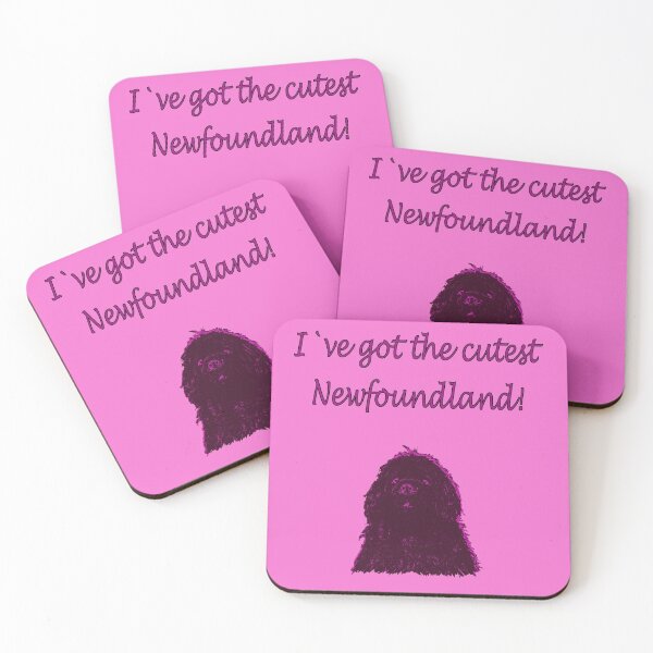 Item preview, Cute Newfoundland dog pink designed and sold by Moonyflower.