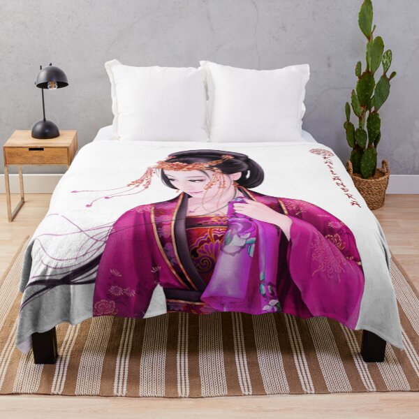 Item preview, China art print - portrait of young Chinese lady graceful woman in pink designed and sold by Kallandra.