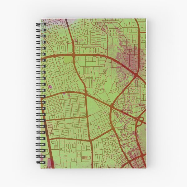 Item preview, Doha Qatar Street Map Art Watercolor Green Life designed and sold by IvonDesign.