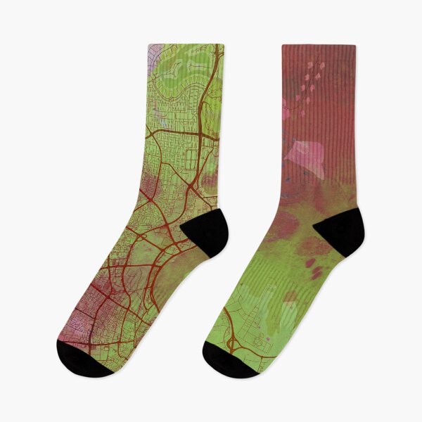 Item preview, Doha Qatar Street Map Art Watercolor Green Life designed and sold by IvonDesign.