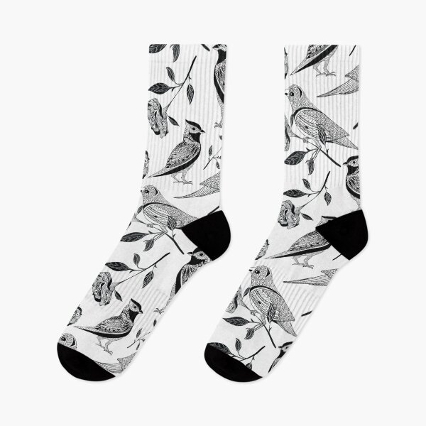 Item preview, Black white wild birds with rose designed and sold by ahahdodo.