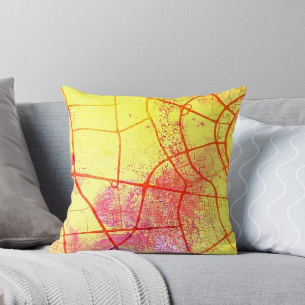 Item preview, Doha Qatar Street Map Art Watercolor Yellow World designed and sold by IvonDesign.