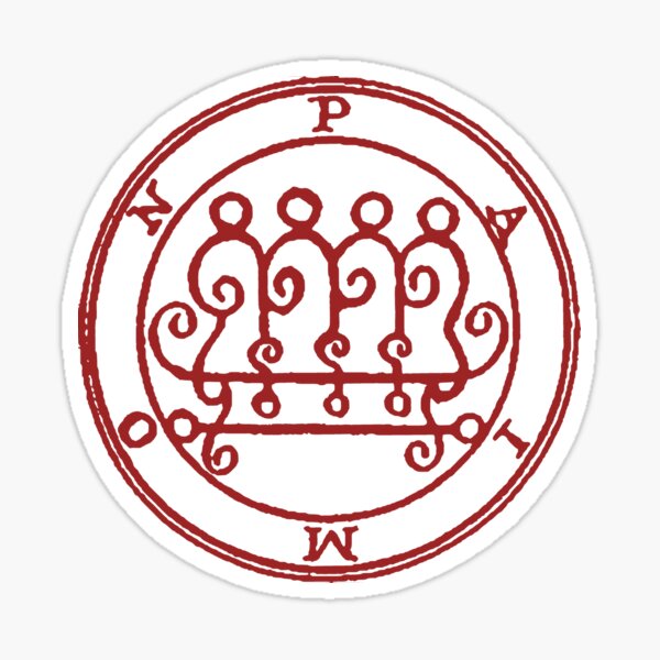 Paimon Sigil Demon Goetia Solomon Grimoire Occult 666 Sticker