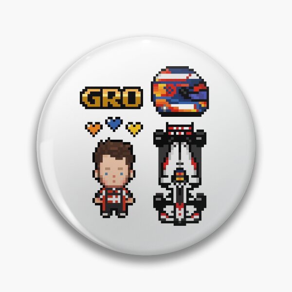 Aperçu de l'œuvre Pixel Romain Grosjean F1 2020 créée et vendue par hyonibee.