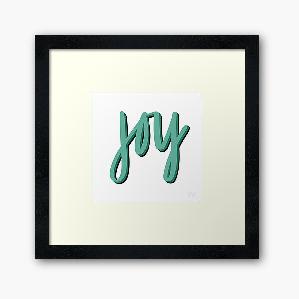 All the JOY (Green) Framed Art Print
