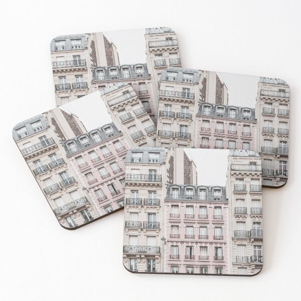 Item preview, Aesthetic Pink Parisian Buildings designed and sold by Freshfroot.