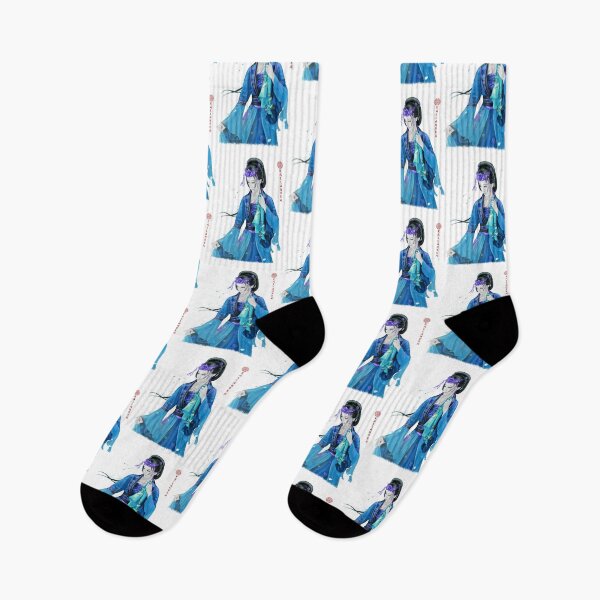 Item preview, China art print - portrait of young chinese lady graceful woman in blue designed and sold by Kallandra.