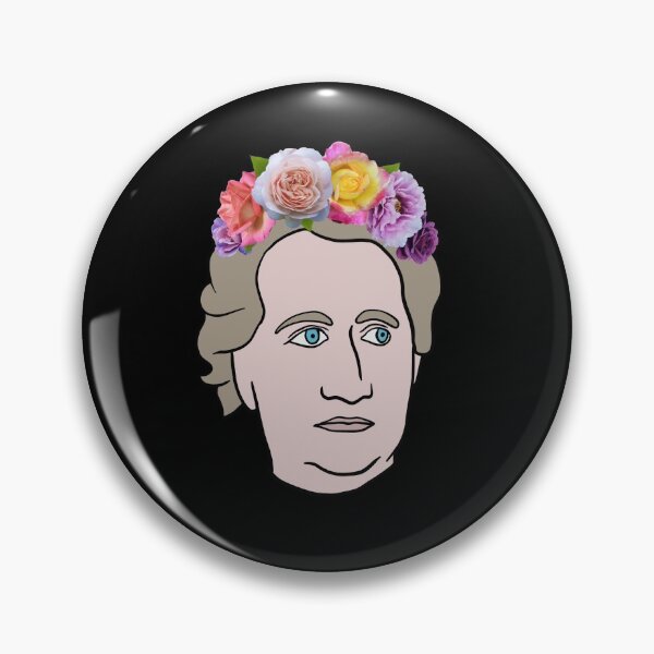 Artikelvorschau, Goethe (deutscher Dichter) Porträt mit Blumenkrone - Bloom Poet entworfen und verkauft von isstgeschichte.