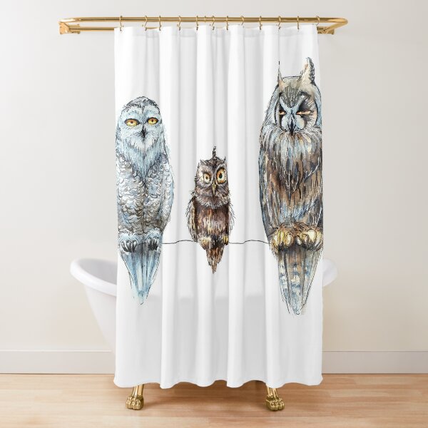 Hoot Hoot Bitches Lustige Eulen Duschvorhang Von Citas Paintbox Redbubble