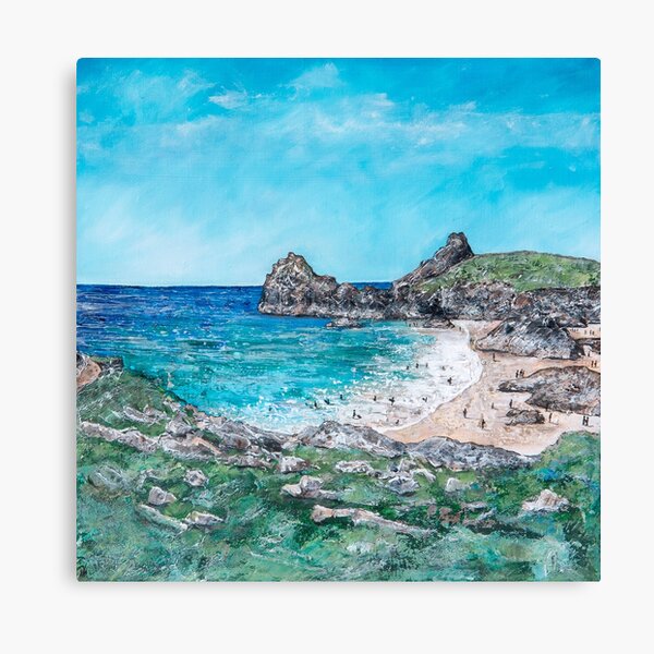 Kynance Cove Summer, Cornwall Art Canvas Print