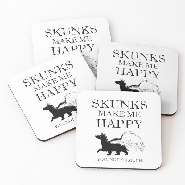 Item preview, Skunks Make Me Happy  you, not so much (Black for White and Pale BGs) designed and sold by NinGaui.