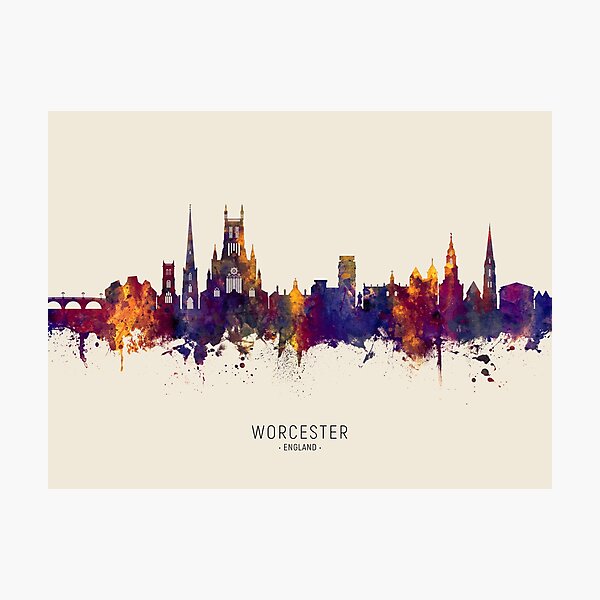 Item preview, Worcester England Skyline designed and sold by ArtPrints.