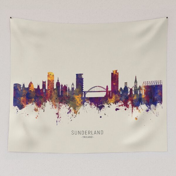 Item preview, Sunderland England Skyline designed and sold by ArtPrints.