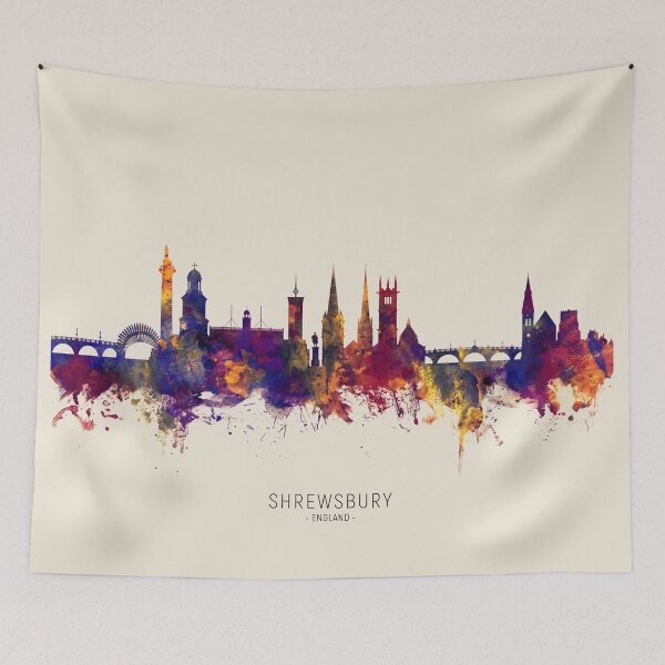 Item preview, Shrewsbury England Skyline designed and sold by ArtPrints.
