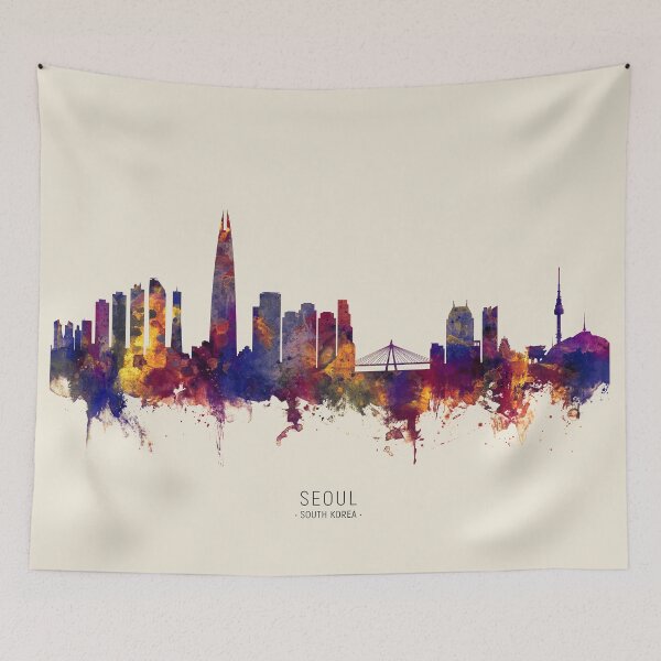 Item preview, Seoul Skyline South Korea designed and sold by ArtPrints.