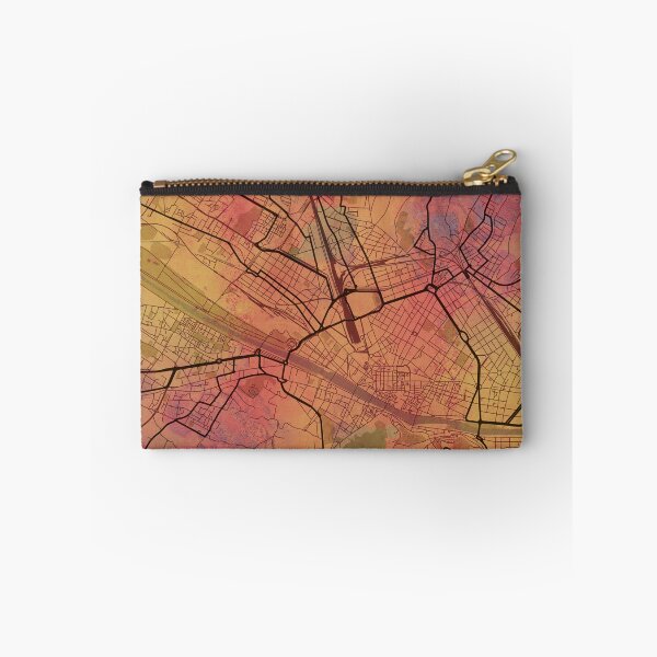 Item preview, Florence Italy Street Map Art Watercolor Magma Eruption designed and sold by IvonDesign.