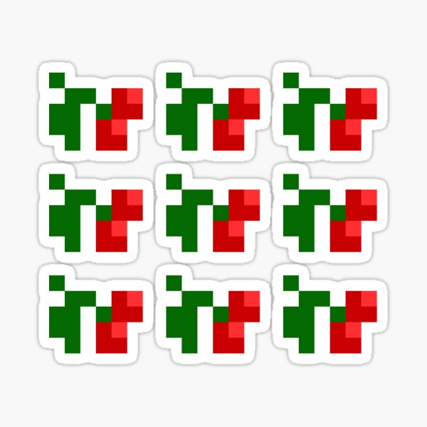 pixel cherry sheet Sticker