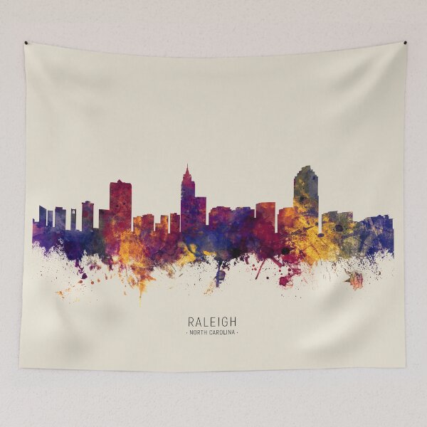 Item preview, Raleigh North Carolina Skyline designed and sold by ArtPrints.