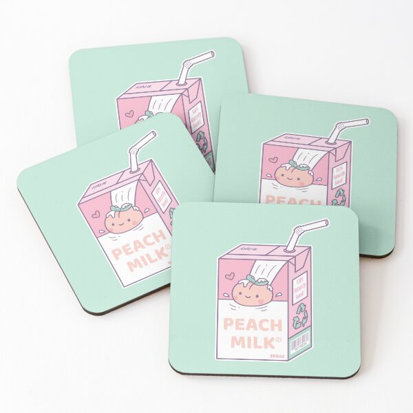 Item preview, Cute Peach Milk Packet Drink designed and sold by rustydoodle.