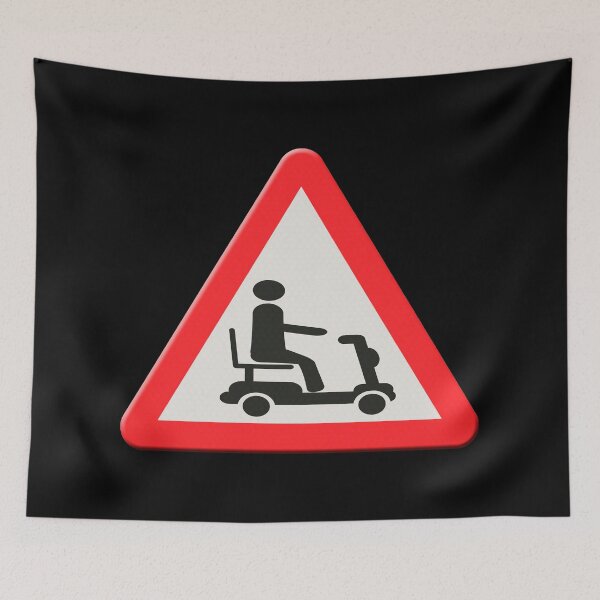 Item preview, warning sign mobility scooter.  designed and sold by funkyworm.