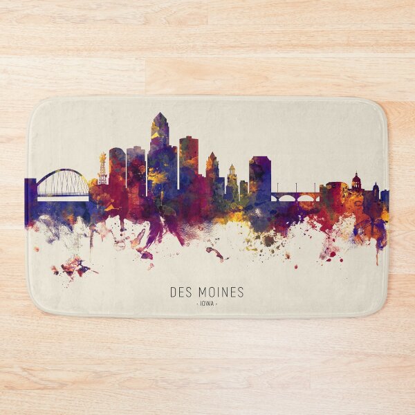 Item preview, Des Moines Iowa Skyline designed and sold by ArtPrints.