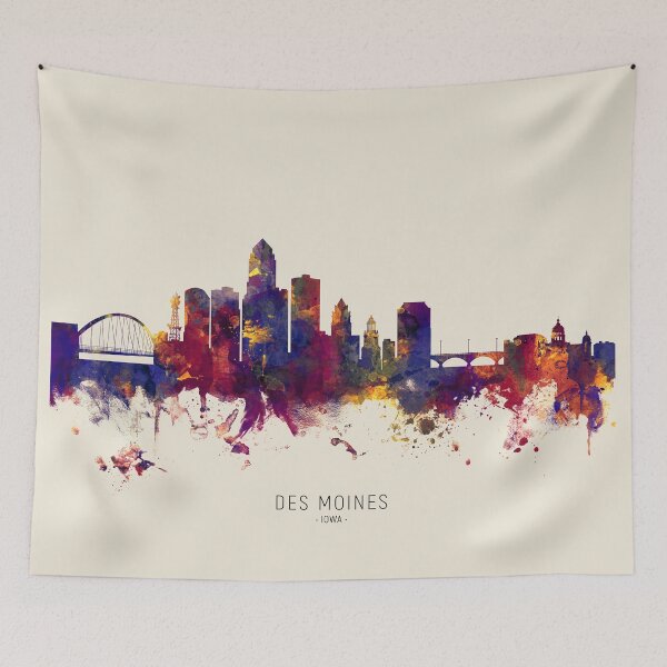 Item preview, Des Moines Iowa Skyline designed and sold by ArtPrints.