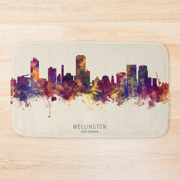 Item preview, Wellington New Zealand Skyline designed and sold by ArtPrints.