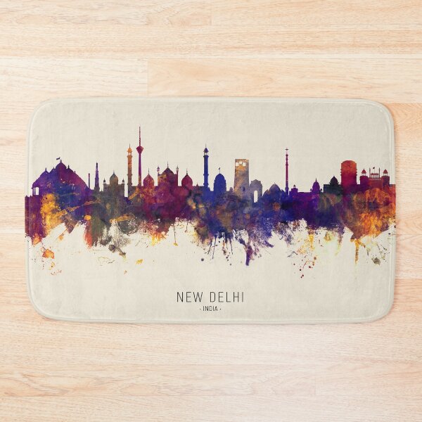 Item preview, New Delhi India Skyline designed and sold by ArtPrints.