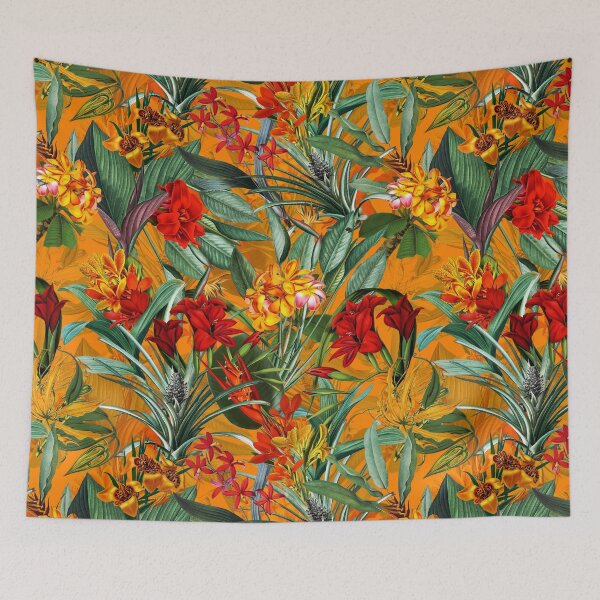 Item preview, Vintage Tropical Jungle Botanical Garden Yellow Nightgarden designed and sold by UtArt.