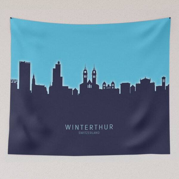 Item preview, Winterthur Switzerland Skyline designed and sold by ArtPrints.