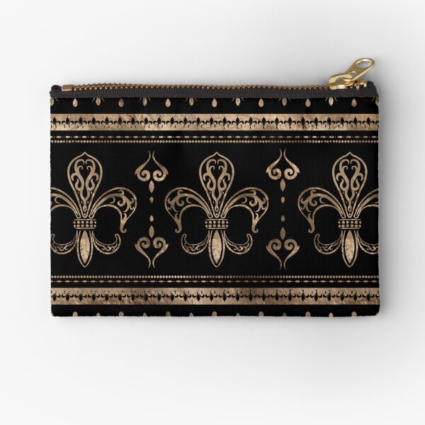 Item preview, Fleur-de-lis Luxury ornament - black and gold #2 designed and sold by k9printart.