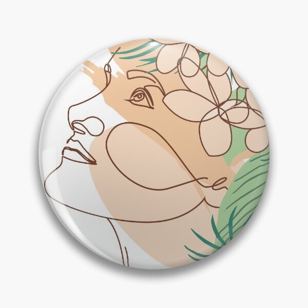 Item preview, Minimal Line Art Summer Woman with Tropical Palm Leaves designed and sold by UtArt.