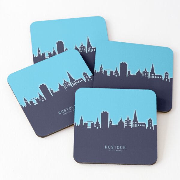 Item preview, Rostock Germany Skyline designed and sold by ArtPrints.