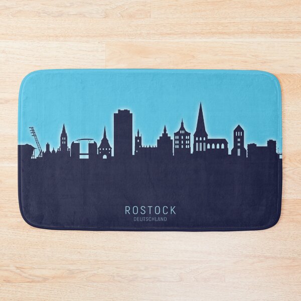 Item preview, Rostock Germany Skyline designed and sold by ArtPrints.