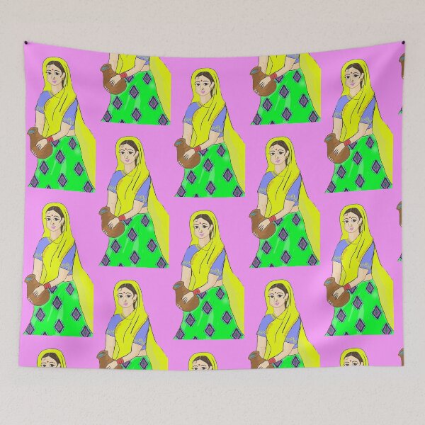 Item preview, Beautiful painting of aa gorgeous Indian woman designed and sold by Sujitmone.