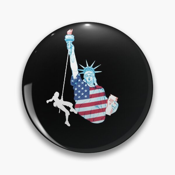 Item preview, Liberty Statue Climbing Design Usa Patriotic 4th of July USA American Flag designed and sold by Akmloza.