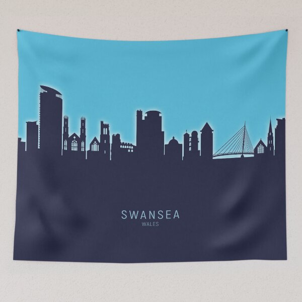 Item preview, Swansea Wales Skyline designed and sold by ArtPrints.