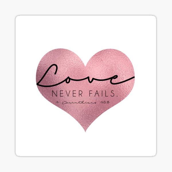 Item preview, Love Never Fails _ Metallic PInk designed and sold by Yesido.