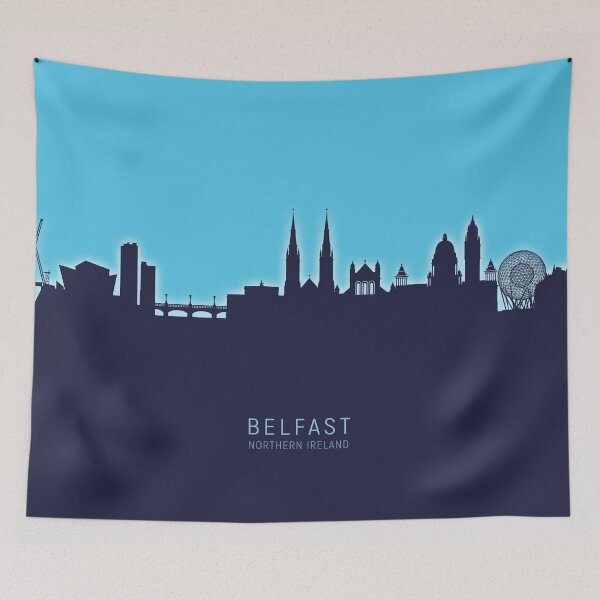 Item preview, Belfast Northern Ireland Skyline designed and sold by ArtPrints.