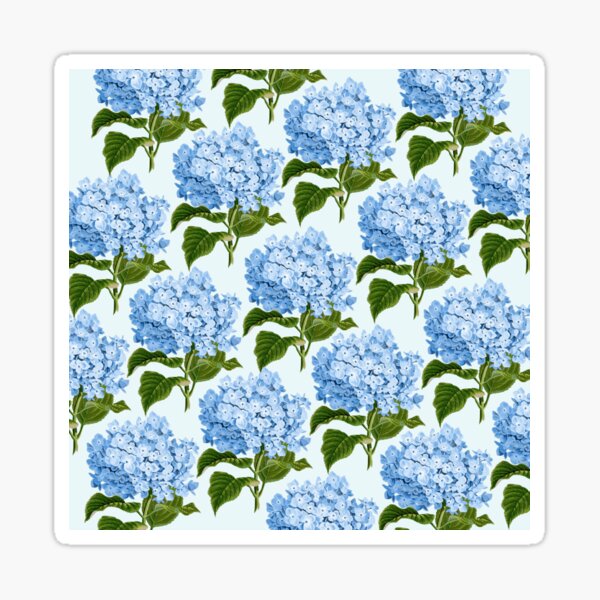 Aperçu de l'œuvre Imprimé hortensia bleu - imprimé floral créée et vendue par kapotka.